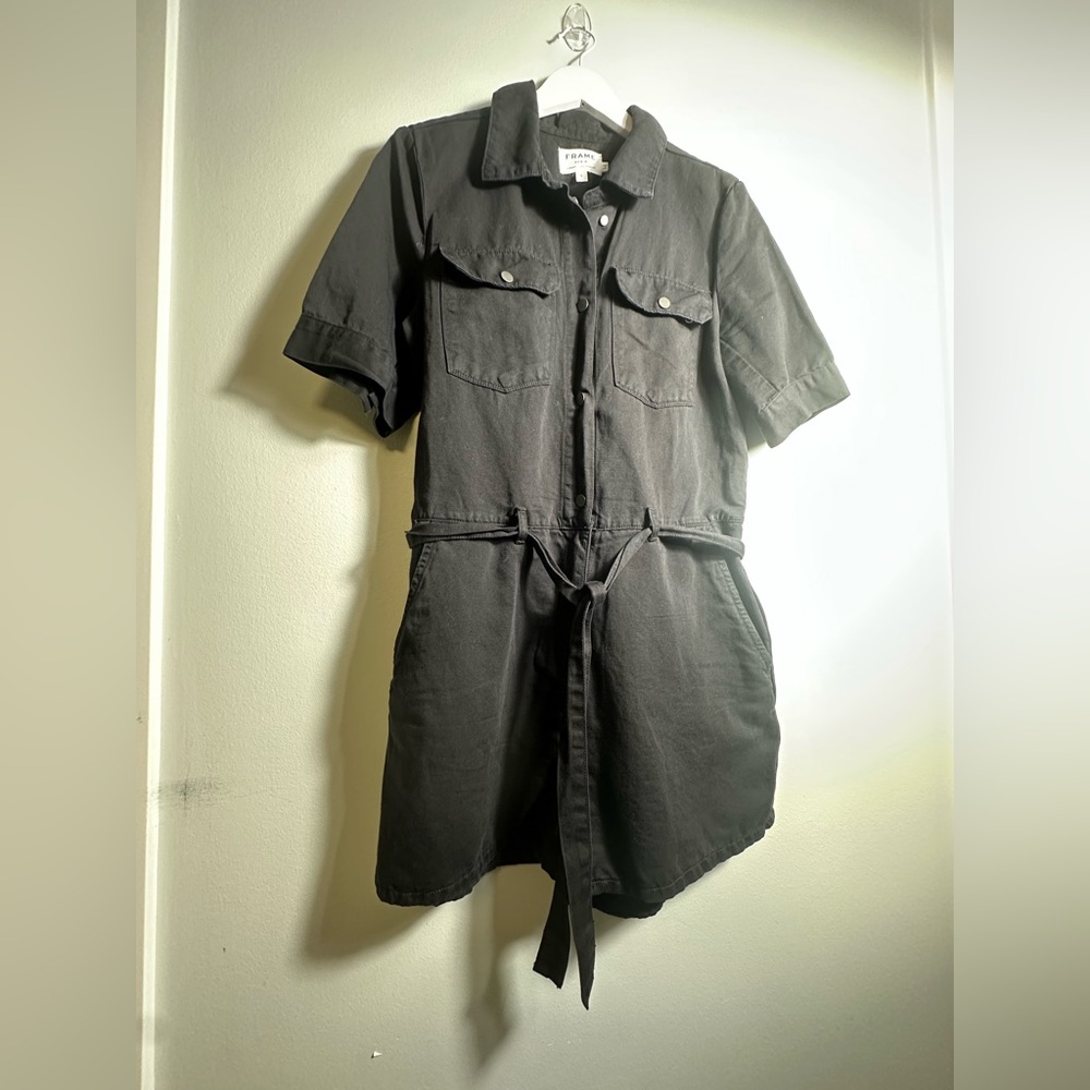 FRAME DENIM Belted Short Jumpsuit Size Large - Picture 11 of 17